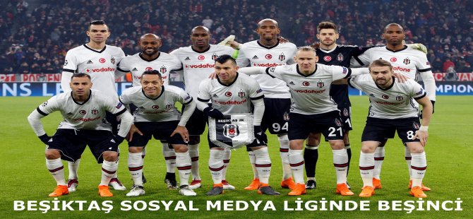 Beşiktaş Sosyal Medya Liginde Beşinci
