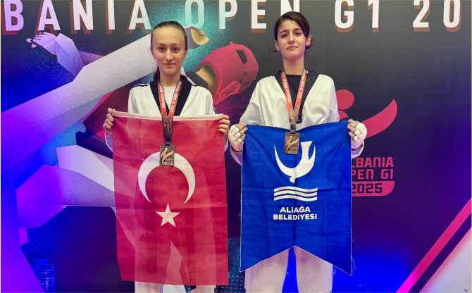 Aliağalı Taekwondocular Tiran'dan 3 Madalya İle Döndü